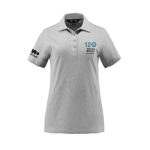 Polo piqué en coton/polyester/élasthanne pour femme