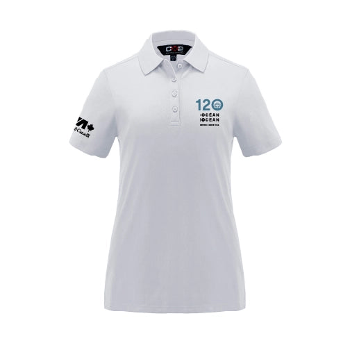 Polo piqué en coton/polyester/élasthanne pour femme
