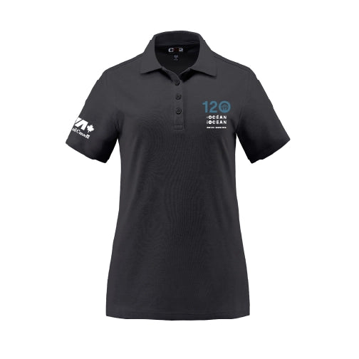 Polo piqué en coton/polyester/élasthanne pour femme